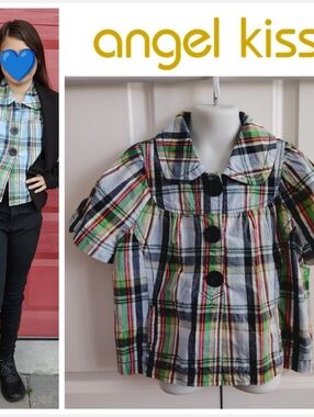 Plaid Button Down Top